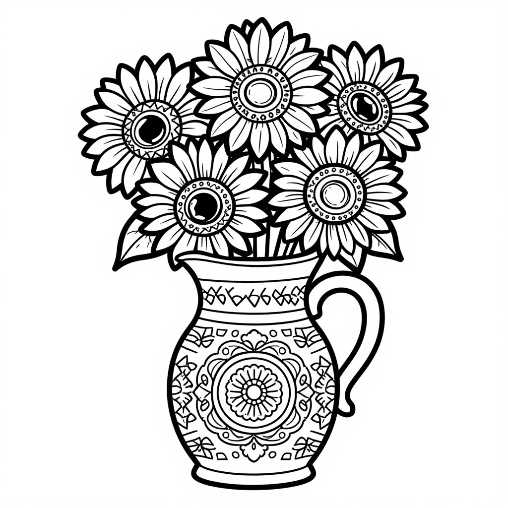 Flower Shop Window - free printable coloring page