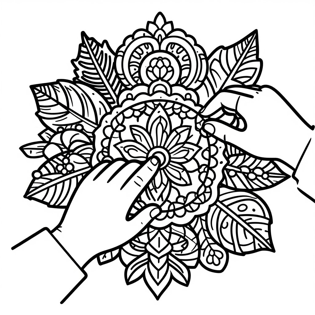 Romantic Roses - free printable coloring page