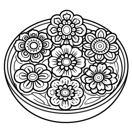 Wicker Basket - Free printable coloring page