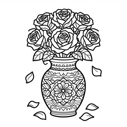 Autumn Arrangement - Free printable coloring page