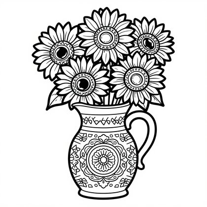 Flower Shop Window - Free printable coloring page