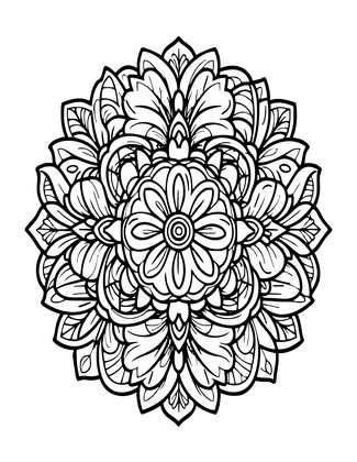 Condolence Bouquet - Free printable coloring page