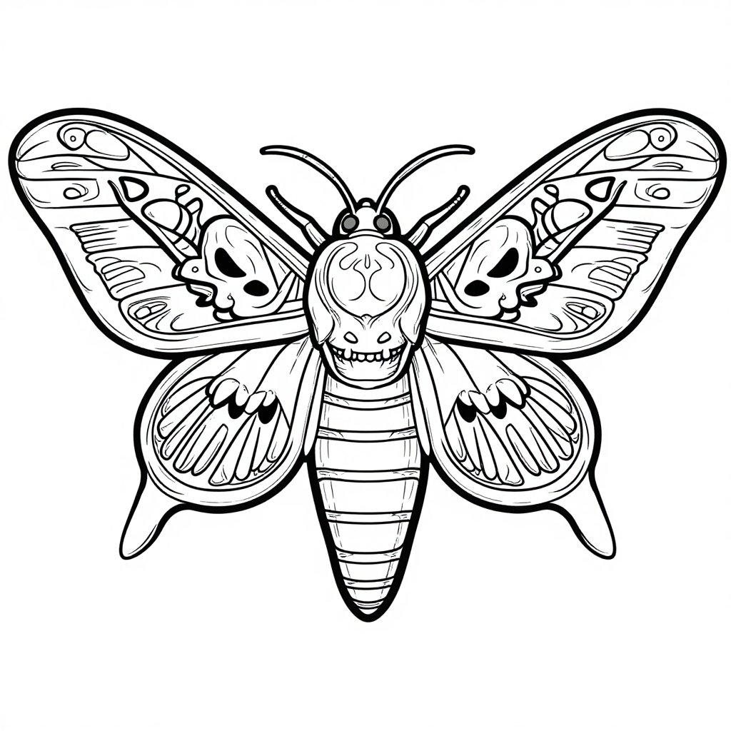 Cecropia Moth - free printable coloring page