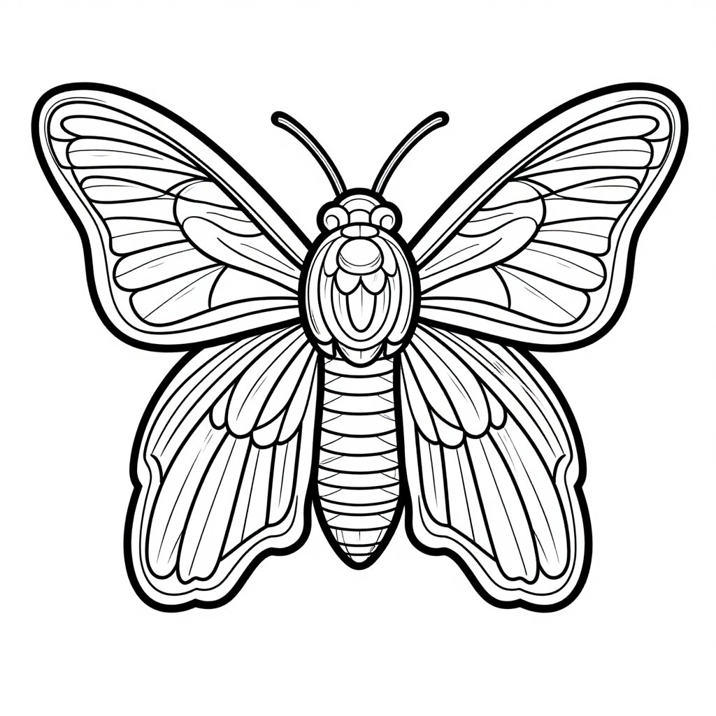 Birdwing Butterfly - free printable coloring page