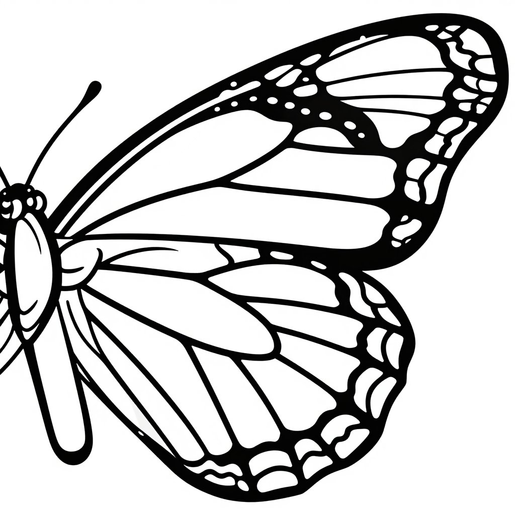 Zebra Longwing - free printable coloring page