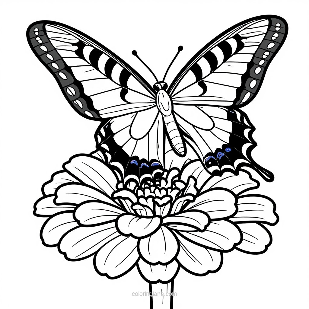 Luna Moth - free printable coloring page
