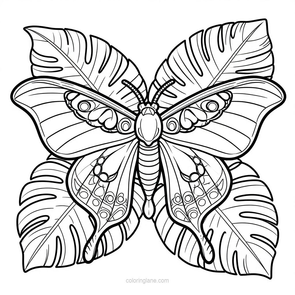 Swallowtail - free printable coloring page