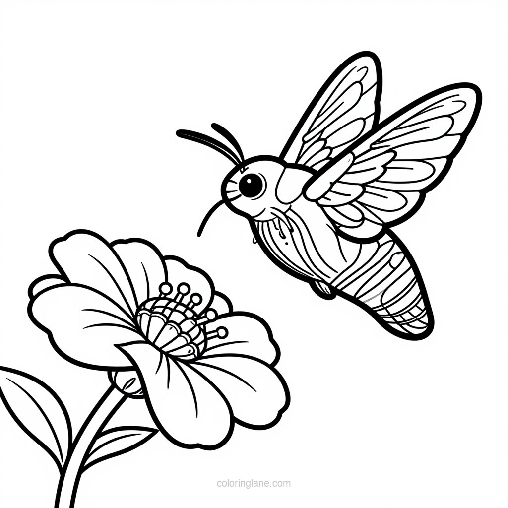 Atlas Moth - free printable coloring page