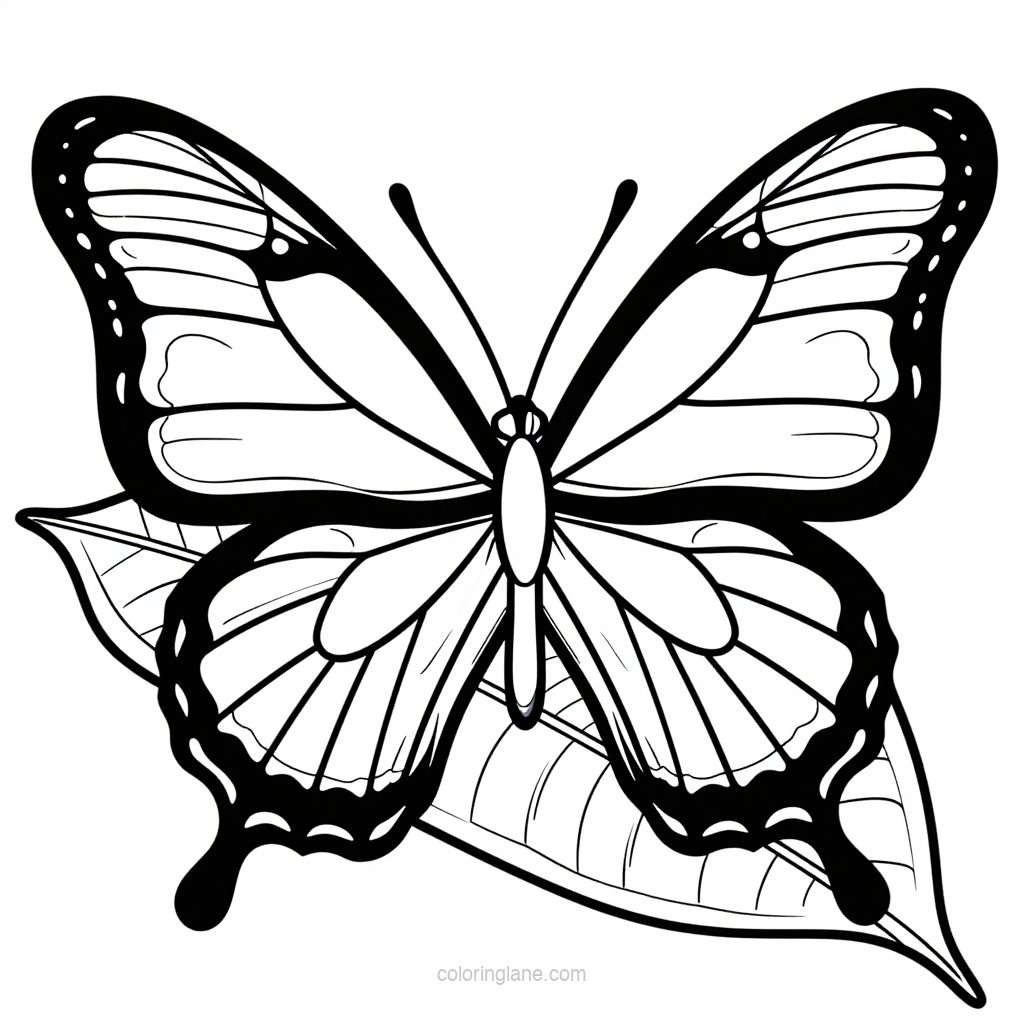 Painted Lady - free printable coloring page