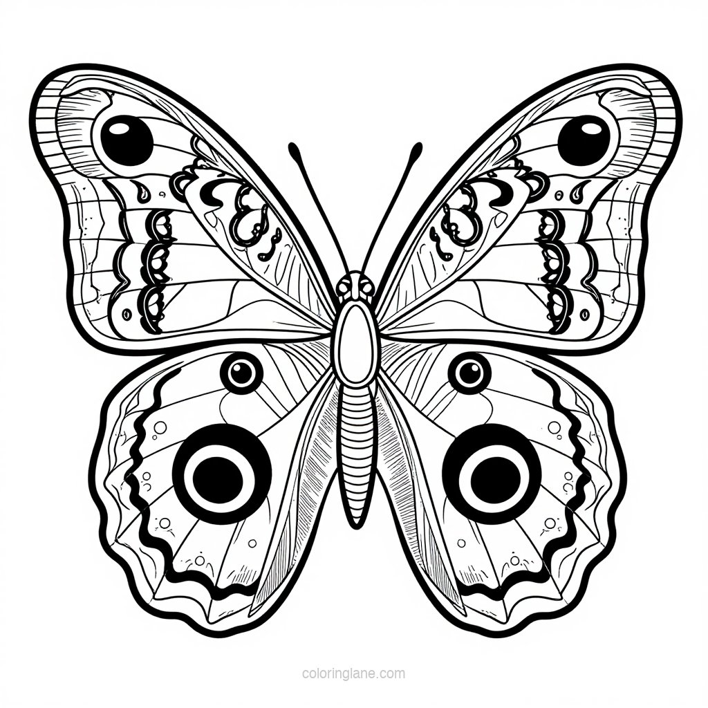 Hawk Moth - free printable coloring page