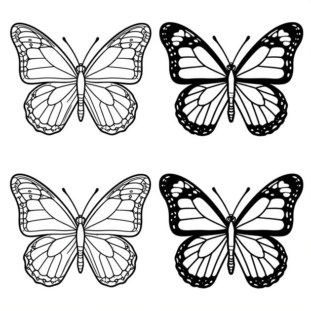 Monarch Butterfly - Free printable coloring page