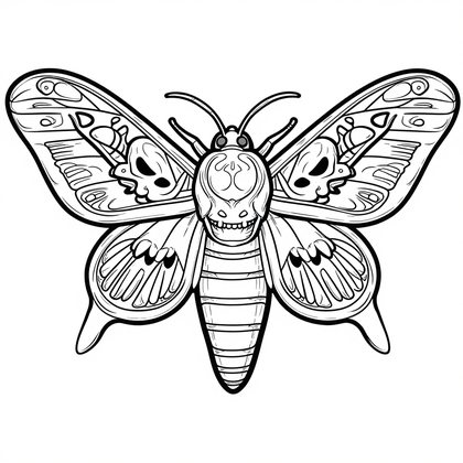 Cecropia Moth - Free printable coloring page