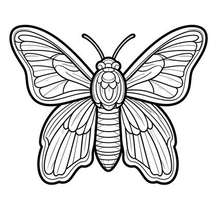 Birdwing Butterfly - Free printable coloring page