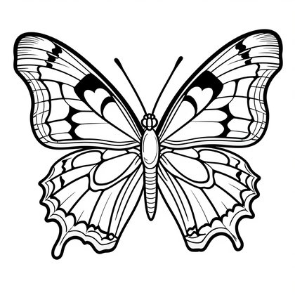 Rosy Maple Moth - Free printable coloring page