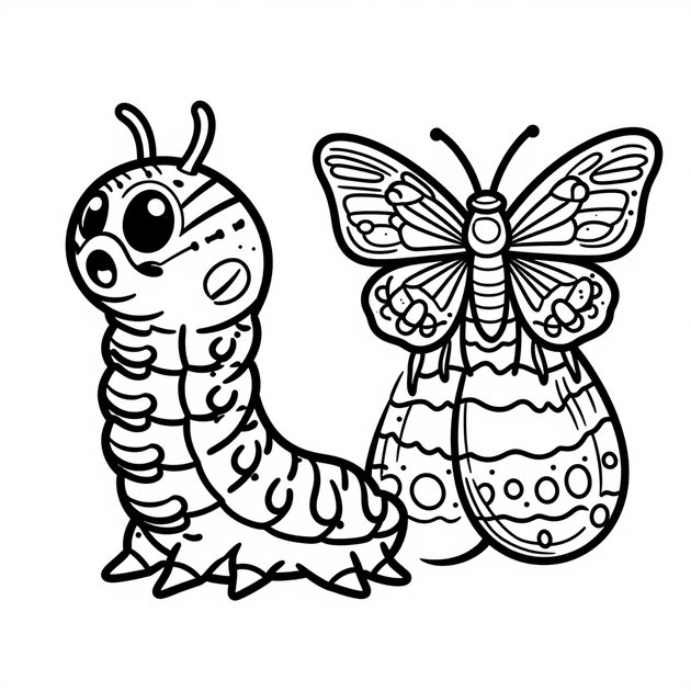 Blue Morpho - Free printable coloring page