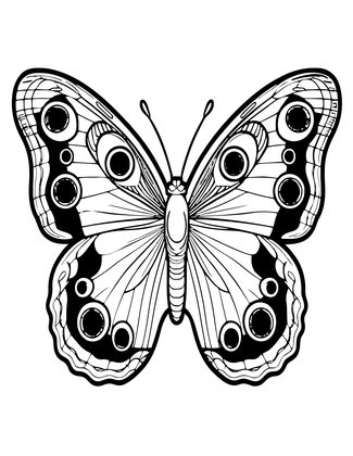 Buckeye Butterfly - Free printable coloring page