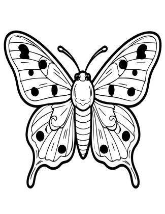 Garden Tiger Moth - Free printable coloring page
