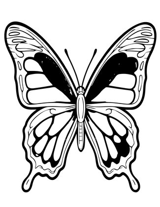 Malachite Butterfly - Free printable coloring page