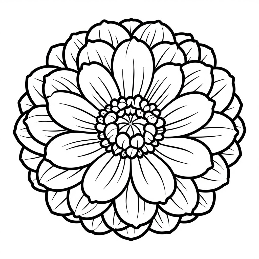 Calendula Bloom - free printable coloring page