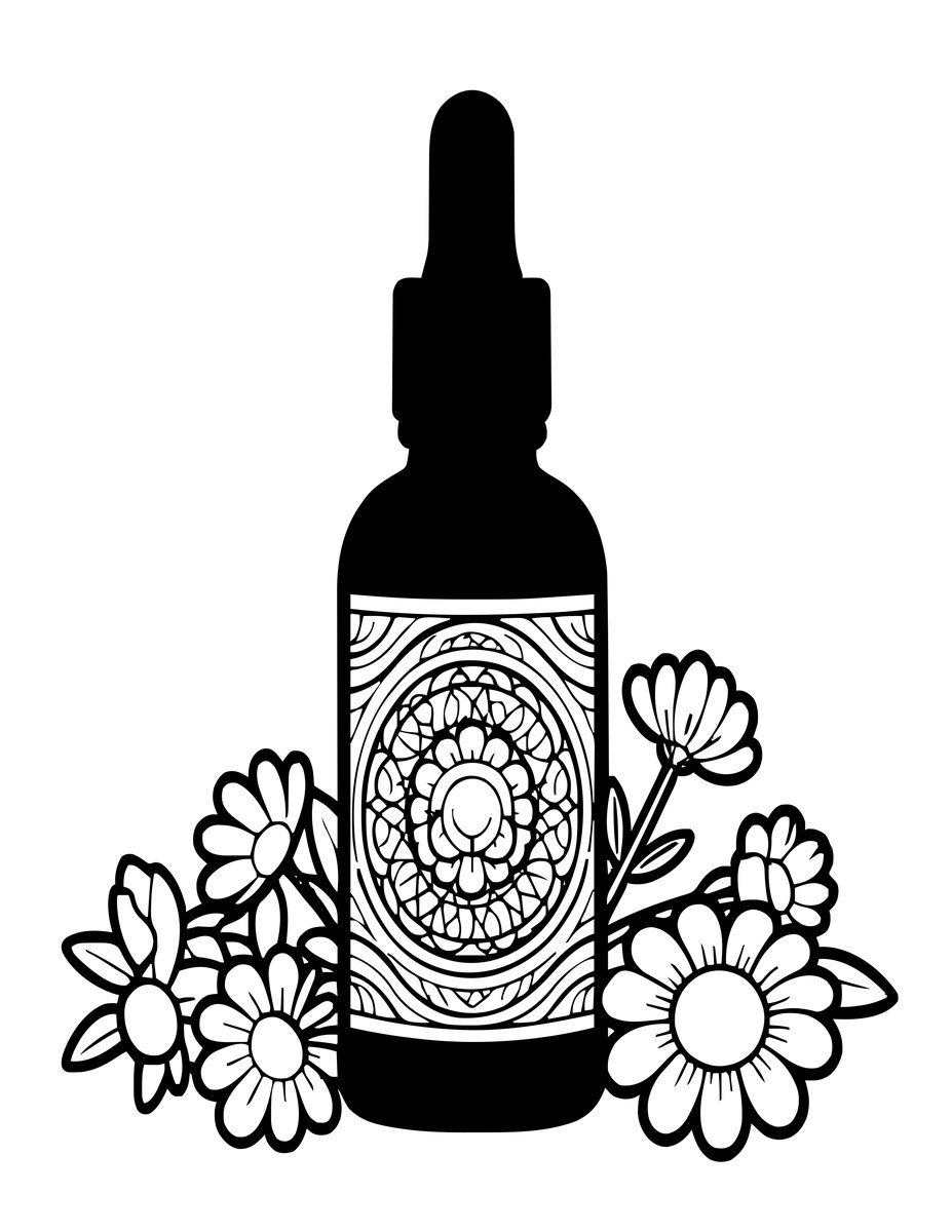 Chamomile Tincture - free printable coloring page