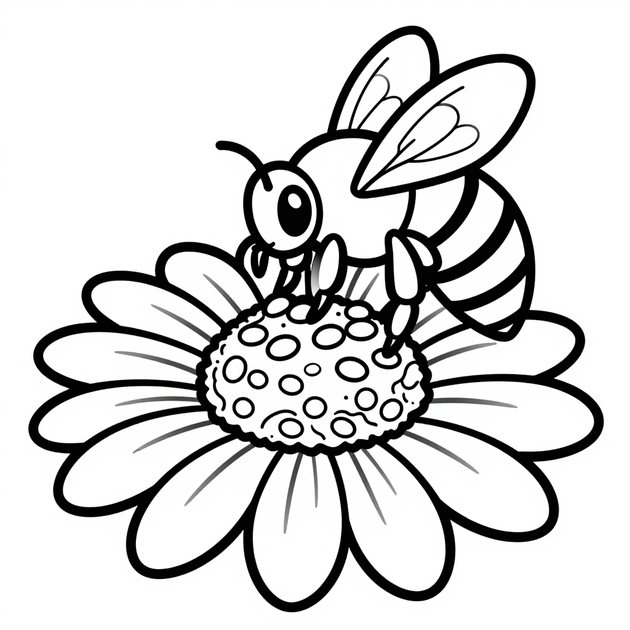 Calendula Seed Head - Free printable coloring page