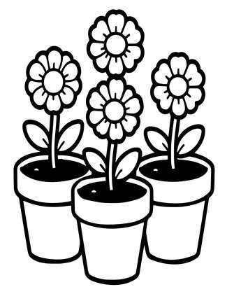 Chamomile Seedlings - Free printable coloring page