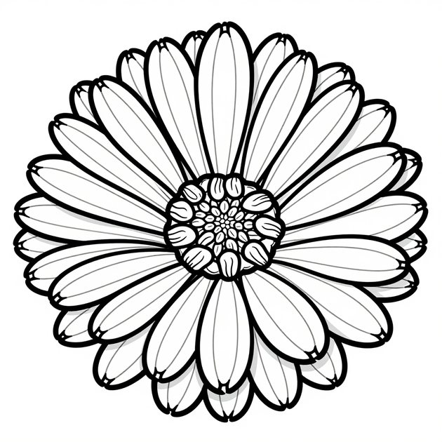 Chamomile Close-Up - Free printable coloring page