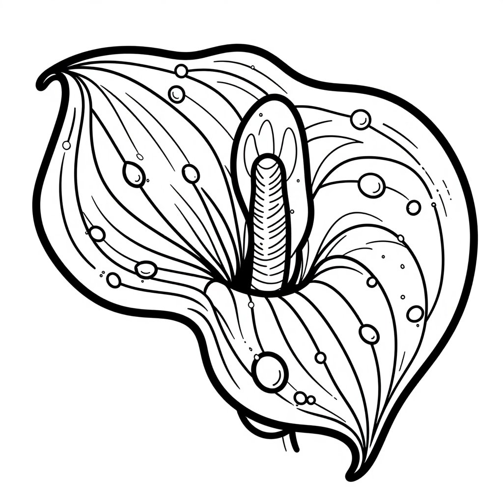 Calla Lily Wedding - free printable coloring page