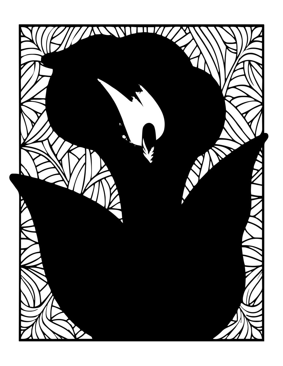 Calla Lily Orange - free printable coloring page
