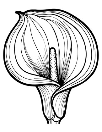 Calla Lily Georgia O'Keeffe - Free printable coloring page