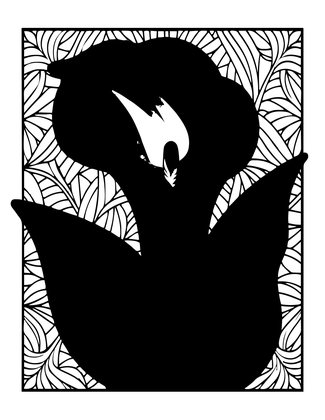 Calla Lily Orange - Free printable coloring page
