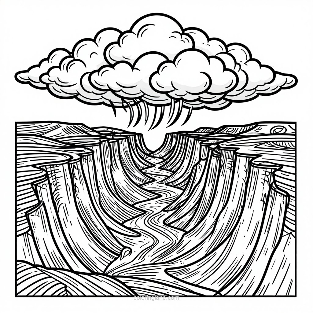 Snow Rim - free printable coloring page