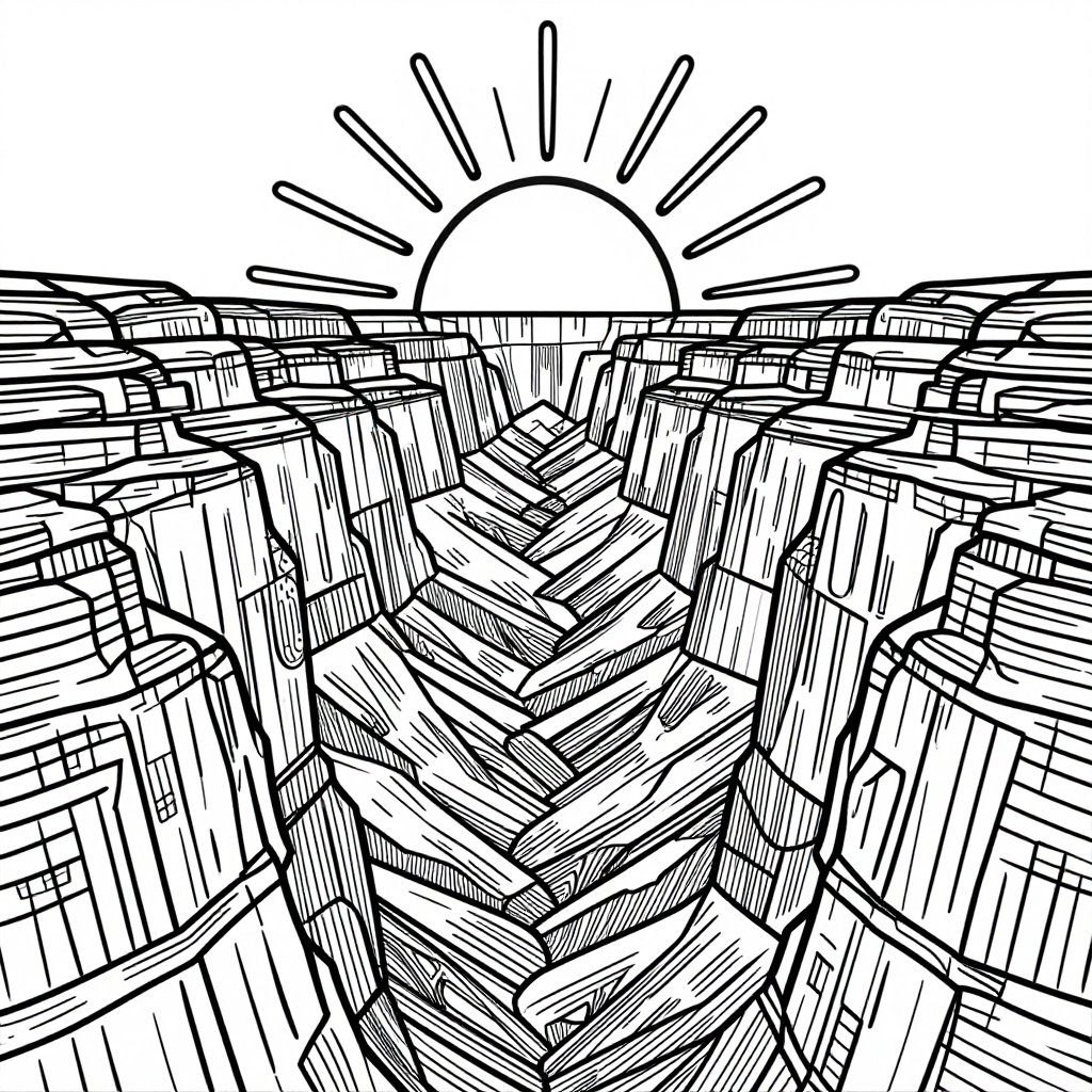 Rock Layers - free printable coloring page