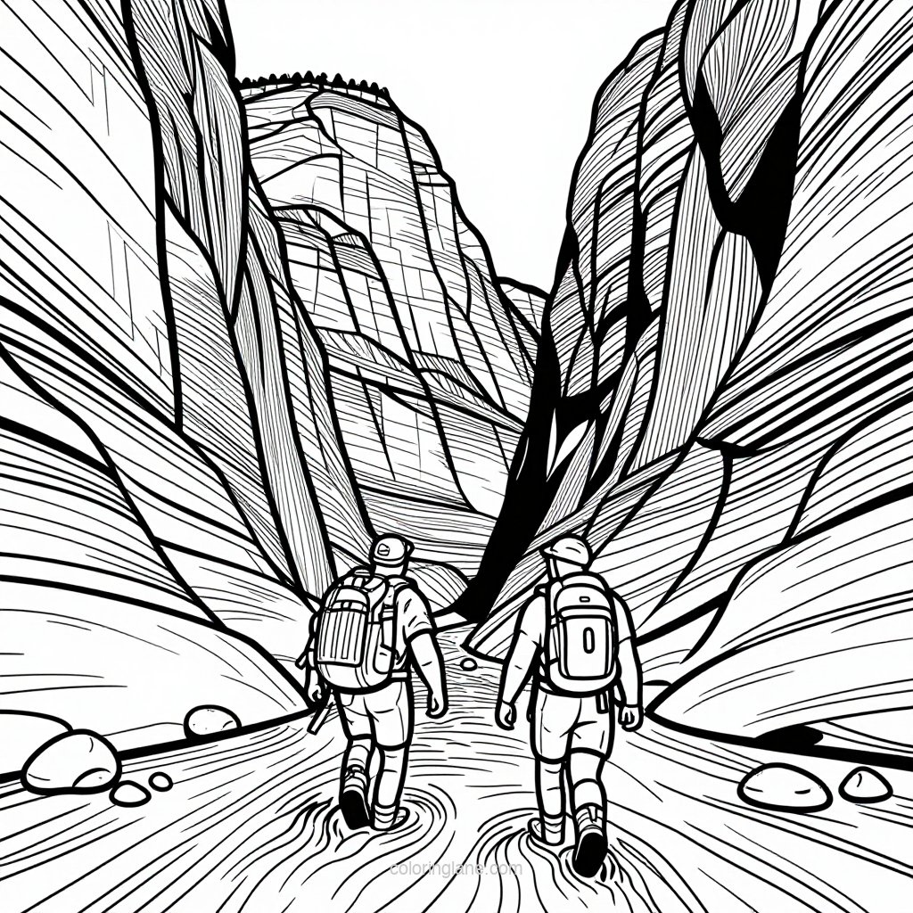 Bryce Hoodoos - free printable coloring page
