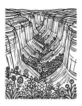 Spring Wildflowers - Free printable coloring page