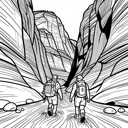 Bryce Hoodoos - Free printable coloring page
