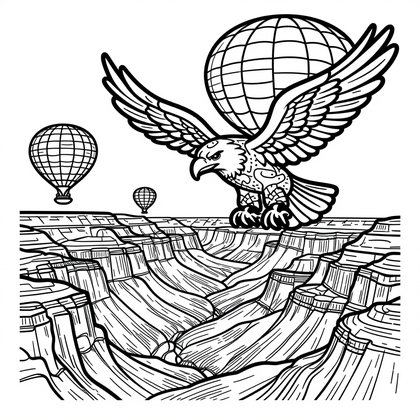 Waterfall - Free printable coloring page