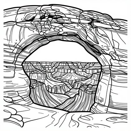 Zion Narrows - Free printable coloring page