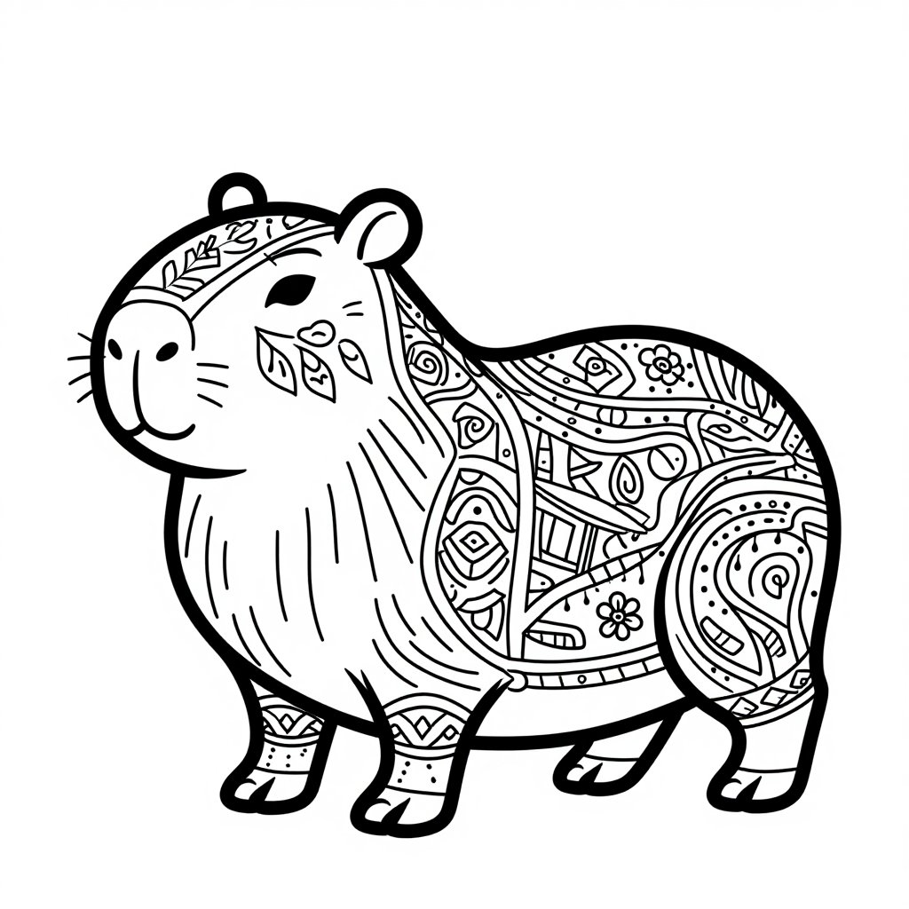 Mud Wallow - free printable coloring page