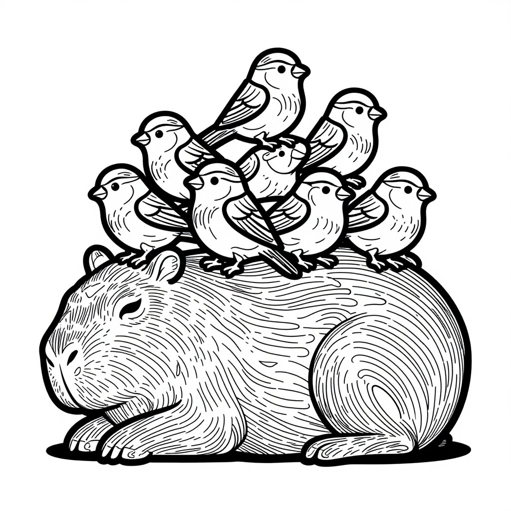 Sunset Graze - free printable coloring page