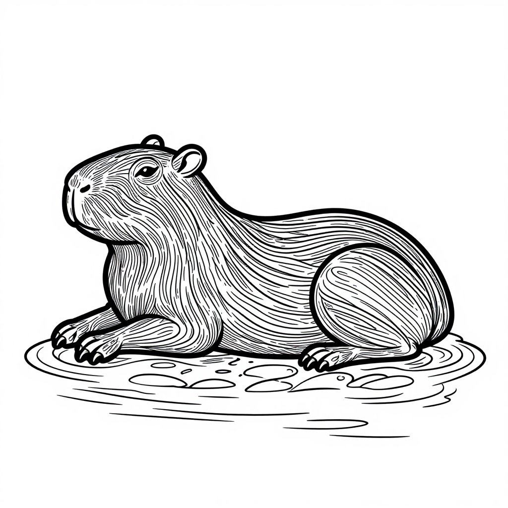 Hot Spring - free printable coloring page