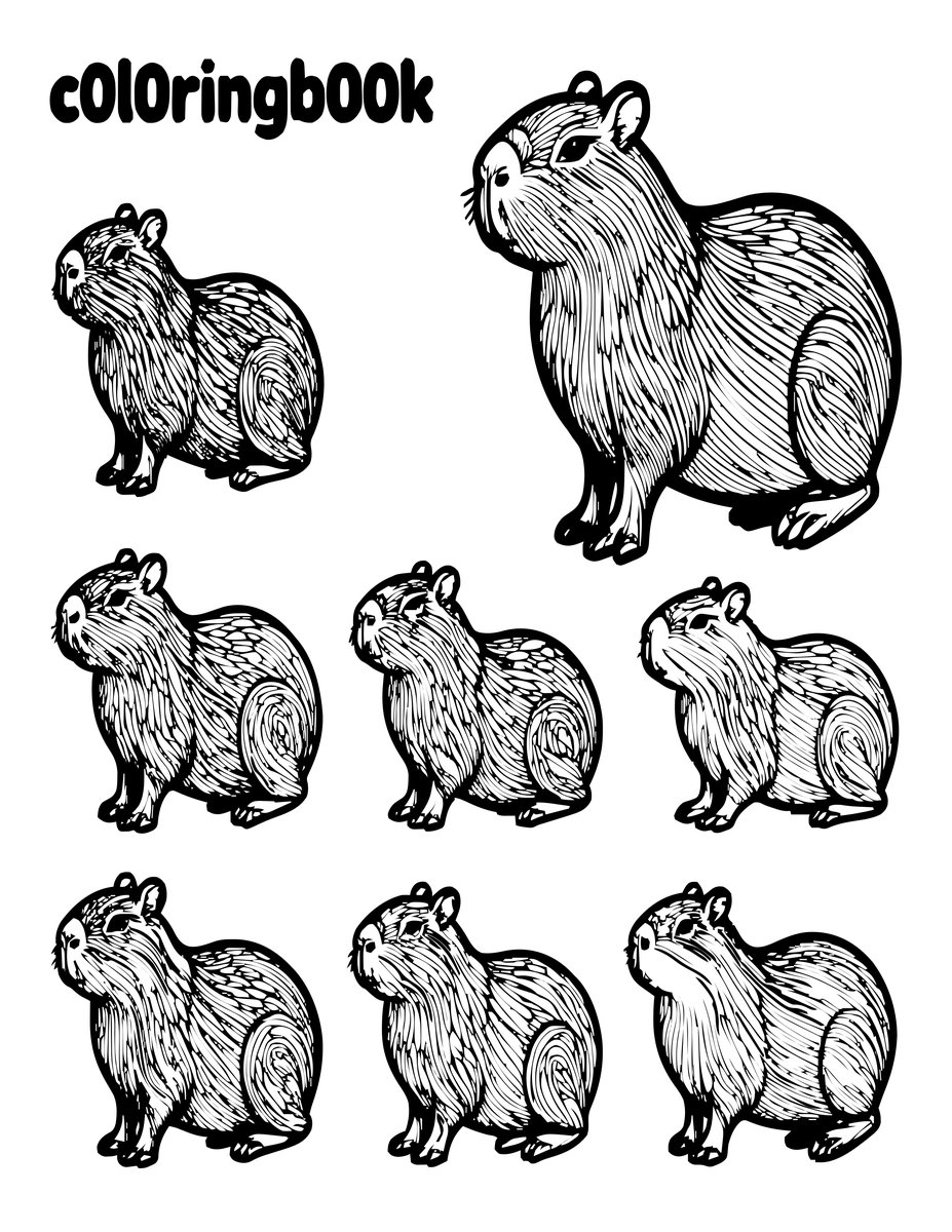 Giant Among Rodents - free printable coloring page