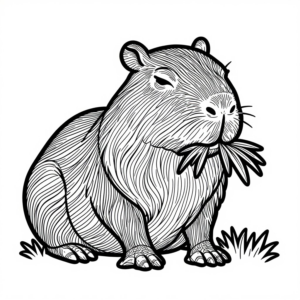 Lazy Sunbather - free printable coloring page