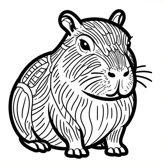 River Bath - Free printable coloring page