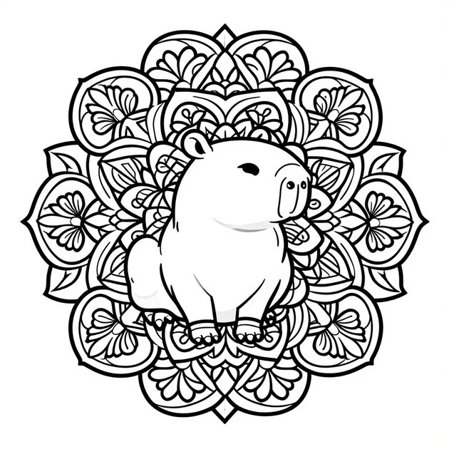 Swimming - Free printable coloring page