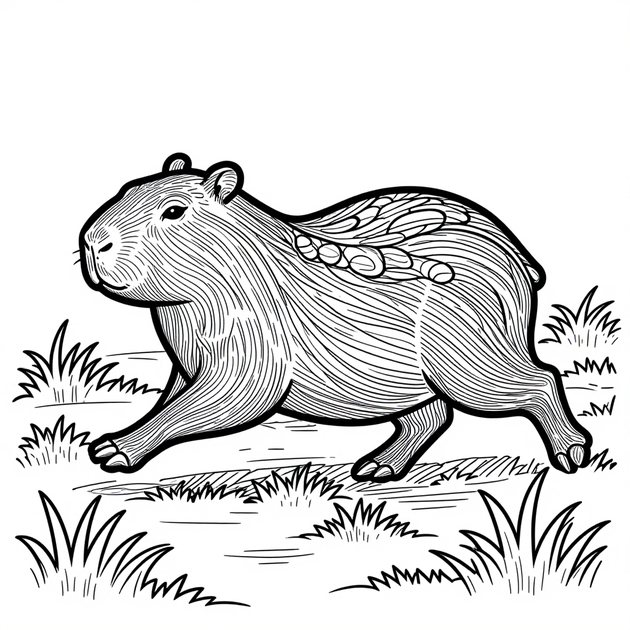 Heron Visitor - Free printable coloring page