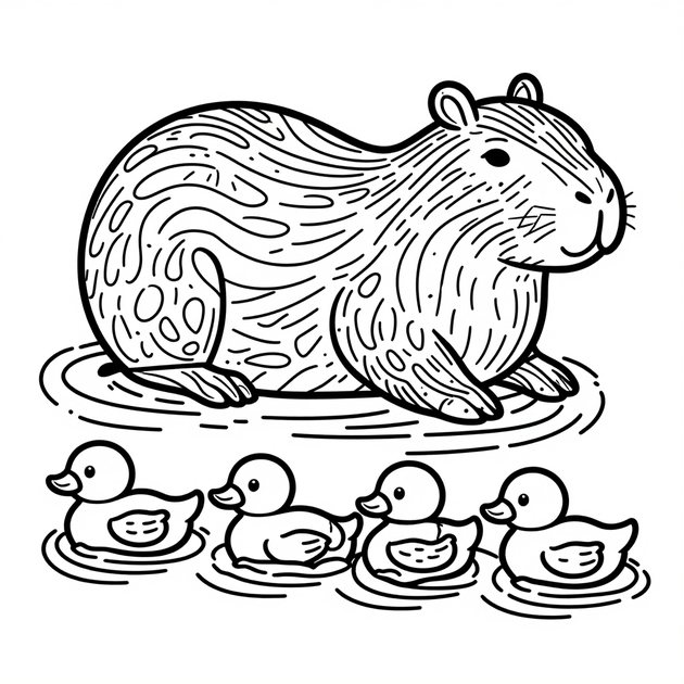 Waterfall - Free printable coloring page