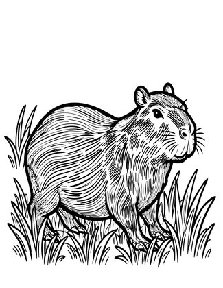 Weaving Grass - Free printable coloring page