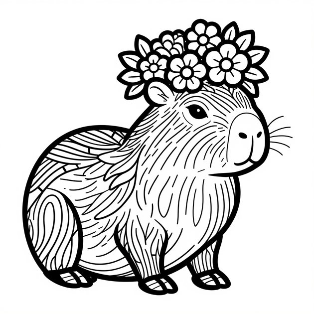 Portrait Close - Free printable coloring page