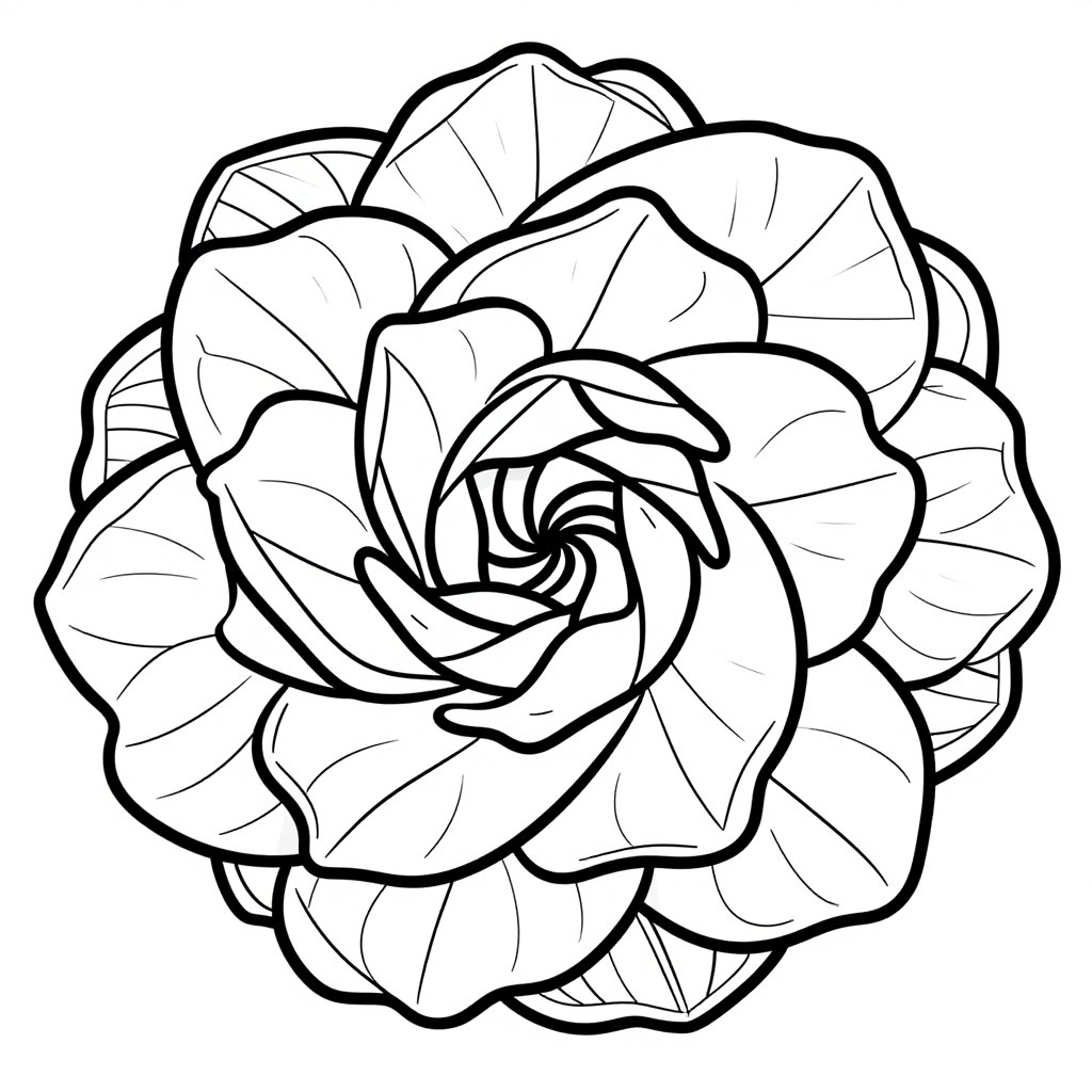 White Carnation - free printable coloring page